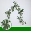 Simulación mimbre ratán sauce hojas verdes planta verde nórdica hojas accesorios fotografía vestido de novia