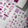 Cyansea Popular Transfronteriza Chica Caliente Y2K Europeo y Americano Estampado de Leopardo Corazón Cruz Estrella Pegatina Decorativa DIY Funda de Teléfono Móvil