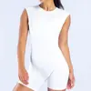 Conjunto de Yoga con Espalda Descubierta para Mujer Latte Girl, Levanta Glúteos, Adelgazante, Transpirable, de una Sola Pieza sin Mangas para Fitness y Running