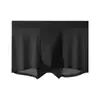Ropa Interior Masculina de Seda de Hielo, Estilo Delgado de Verano, 120 Hilos, Grado 10A, Antibacteriana, Transpirable, Cómoda, Bóxers sin Costuras