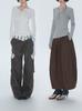Anachic Clássicos Básicos_Camiseta Feminina Manga Longa Tencel Cor Nude/Camisa de Base Slim Fit_Top de Malha Externo