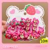 Súper lindo lindo oso de fresa banda de goma accesorios para el cabello de niñas que no dañan el cabello banda de pelo elástica alta cuerda de pelo para niños tocado de bebé niña