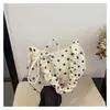 Bolso de Mano de Moda Tendencia Estilo Coreano de Lunares para Mujer Exquisito Dulce Versátil para el Trabajo Bolso de Hombro Único Elegante