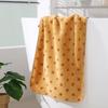 Toalha de Veludo Coral Espessa para Adultos, Toalha de Banho com Bordado de Bolinhas, Toalha de Rosto, Absorvente, Secagem Rápida, Não Solta Fiapos, para Uso Doméstico