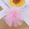 10cm color sólido doble capa tela gasa tocado hecho a mano zapatos flor sombrero tocado flor accesorio de ropa pinza para el pelo diadema accesorios DIY
