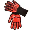 Guantes de barbacoa de aramida ignífugos antideslizantes resistentes a altas temperaturas de 500 grados, aislamiento para barbacoa, venta al por mayor de fábrica