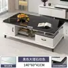 Mesa de centro para sala de estar, adecuada para apartamentos pequeños, mesa de té simple moderna para balcón, mesa de té de vidrio de lujo ligero