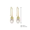 Pendientes de perla minimalistas de lujo estilo Ins Moda europea y americana de moda Perla de concha aleación de perla Venta caliente transfronteriza Temu