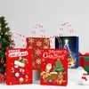 Nueva Bolsa de Regalo para Fiesta Navideña Bolsa de Tote de Papel Kraft Papá Noel Bolsa de Papel para Envolver Regalos de Nochebuena