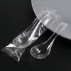 Colheres Descartáveis de Cristal Rígido, Pequenas Colheres de Plástico, Colheres Transparentes para Gelatina de Gelo, Gelatina de Grama, Mingau, Colheres de Sopa, Pacote com 50