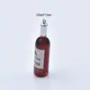 Accesorios DIY color resina simulación botella de vino tinto aretes colgante bolsa llavero colgante botella de vino