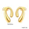 Pendientes Metálicos de Moda Europeos y Americanos, Pendientes Irregulares de Corazón de Gama Alta de Nicho, Pendientes Minimalistas de Acero Inoxidable