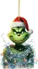 Pingente Grinch de Natal Decoração de Árvore de Natal Suprimentos para Decoração de Feriado Pingente Acrílico Enfeites de Natal para Casa