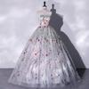 Vestido de noite prata cinza jantar reunião anual exame de arte desempenho na passarela vestido de noiva anfitrião vestido de noite Mori para mulheres