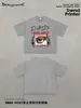 Street Madness Estilo Oscuro High Street Americano Holgada Retro Desgastada Manga Corta Marca de Moda Camiseta con Estampado de Copos de Nieve