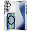 Capa para Celular Samsung Compatível com Amazon Porta-Cartões Multifuncional 2 em 1 Coreana Transparente Porta-Cartões Capa de Celular s26u