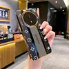Capa de Celular de Luxo Tendência com Borda Dourada Design Porsche 80Rs Adequada para Huawei Mate70Pro+