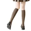 Calcetines de Color Sólido para Mujer, Tobilleros de Ternera, Calidez Otoño/Invierno, Microcompresión Adelgazante, Estilo Japonés JK, Para Combinar con Zapatos Pequeños de Cuero, Calcetines Largos