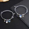 Pulsera de pareja de astronautas hombre y mujer con cuerda de Milán, un par de cuerdas tejidas para mano magnéticas de amor para hombre y mujer, ajustable