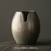 Jarrón de gres hecho a mano Cerámica japonesa Arreglo floral Creativo Hidropónico Pequeño Sala de estar Salón de té Artesanías Adornos Decoración