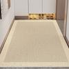 Tapete de Chão Simples Estilo Japonês Anel de Seda Linha Geométrica Doméstico Antiderrapante Tapete de Chão para Porta de Entrada Cortável Resistente à Sujeira Resistente ao Desgaste Tapete para Pés
