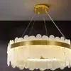 Lámpara de Sala de Estar Atmosférica Estilo Wabi-Sabi Isla Brumosa Lámpara Colgante Artística de Diseñador para Dormitorio Concha de Crema Francesa Sin Hierro