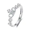 Rueda de la Fortuna Anillo Amantes a la Luz de la Luna Mujeres No Caerse Plata de Ley S925 Nicho Sentido Superior Cruz de Pareja Venta Caliente Transfronteriza