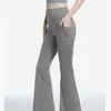 Pantalones de yoga acampanados de doble bolsillo para mujer, adecuados para usar al aire libre en primavera y otoño, nuevo modelo 2026, de cintura alta, que realzan los glúteos, pantalones de yoga acampanados para deportes y fitness
