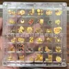 Caja Pequeña de Almacenamiento de Frijoles Dorados Acrílico Transparente Joyería Adornos Decorativos Vitrina Dorada para Tienda Joyería de Mano Organizando Conchas