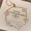 Pulseira Flor de Zircônia para Mulheres, Pulseira da Moda para Estudantes e Melhores Amigas, Estilo Coreano, Design Simples e Único, Joia de Mão Personalizada