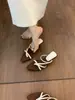 Zapatos de tacón altos para mujer, modernos y elegantes, Sandalias y Chanclas de estilo coreano sin cordones, Novedad Verano 2026 para Mujer