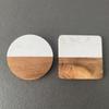 Posavasos de mármol con costuras de madera de acacia, redondo, cuadrado, para café, té, fábrica, multiforma, multicolor, fuente