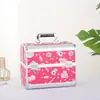 Estuche Portátil para el Hogar de Gran Capacidad Estuche Portátil de Moda Almacenamiento para Uñas Artísticas Estuche Cosmético Pequeño y Ligero