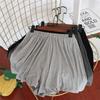 2527 # 2026 Pantalones Casuales de Pierna Ancha Sueltos Elásticos Finos de Cintura Alta tipo Falda-Short para Mujer