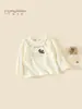 Camiseta de otoño estilo coreano para niñas, nueva llegada 2026, top casual de encaje para bebés y niños pequeños, camiseta básica de primavera y otoño para niños, Clase A