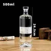 Botella especial de licor de 500 ml, botella de vino vacía, botella de vino de vidrio, botella de vino de alta gama, botella de vino blanco cristalino,