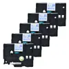 Adequado para máquina de etiquetas brother brother fita para passar a ferro 12mm TZE-FA3 fundo branco caractere azul papel de etiqueta compatível