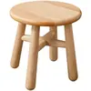 Taburete Redondo Pequeño en Liquidación, Mesa de Café para Sala de Estar, Taburete Bajo para Adultos, Taburete Pequeño para Niños, Taburete de Madera para el Hogar