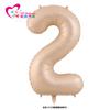 Globo blanco leche estilo Ins de 32 pulgadas, color crema, de aluminio digital, ideal para fiestas de cumpleaños infantiles y adultos.