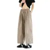Pantalones Cortos Caídos Color Caqui Estilo Japonés para Hombre, Pantalones Casuales de Pierna Recta de Color Sólido Finos de Verano, Pantalones Sueltos Relajados Yamamoto
