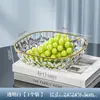 Placa de Frutas Transparente Doméstica de Luxo Leve com Alto Valor de Cor Plástico Placa de Frutas Placa de Comida Resistente a Quedas PET Cristal de Diamante Placa de Frutas
