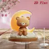 Impresión Plana Transfronteriza 2D Plano Rotación de 360 Grados Escena de Nieve Casa de Pingüinos Decoración de Escritorio Interior y Exterior Festival