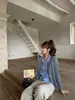 Estilo 'bookish' de Nueva York ~ top de punto de lino en capas inteligente, sexy y chic sin esfuerzo para mujer
