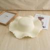 Sombrero de Paja de Papel de Ala Ancha con Encaje Ondulado para Mujer de Verano Sombrero de Paja Parasol y Protección Solar Sombrero de Playa de Verano para Mujer Sombrero de Ala Ancha