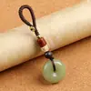 Ágata Calcedônia Fivela Segura Pingente de Jade Pingente para Chaveiro de Carro Presente Criativo Exquisito de Alto Padrão para Casais, Homens e Mulheres