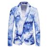 Traje informal de otoño e invierno 2023 para hombre, con estampado de tinta salpicada, de un solo pecho, talla europea, ligero, para negocios
