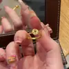 Nuevo Anillo de Monedas de Oro Estilo Chino Hielo Picado Anillo de Cinco Emperadores para Mujer, Lujo Ligero Diseño de Nicho Moda Versátil Anillo Exquisito