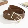 Nuevo Cinturón de Mujer Retro Hebilla Pequeña Dorada Cinturón para Falda de Mezclilla Hebilla Cuadrada Estilo Coreano Moda de Gama Alta Accesorios de Vestir para Mujer