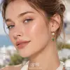 Colgante de circonita de imitación de diamantes completos azul y blanco, collar de perlas de moda, pendientes de acero inoxidable con animales marinos, joyería para mujer, chapado en oro de 18k