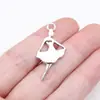 32X15mm 1.9g Plata Antigua Aleación de Exportación Accesorios de Joyería Colgante Bailarina